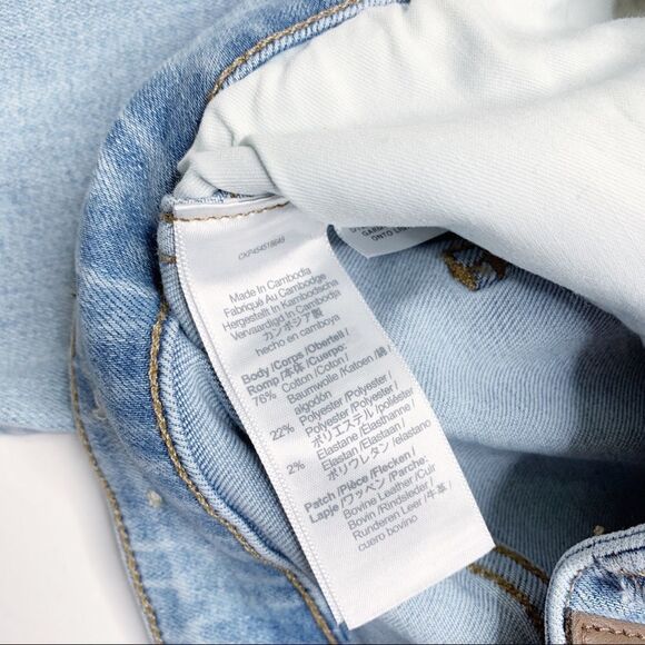 Madewell 10” High Rise Skinny Crop Jeans Light Wash Size 26 Stretch Blue Denim - Picture 8 of 10